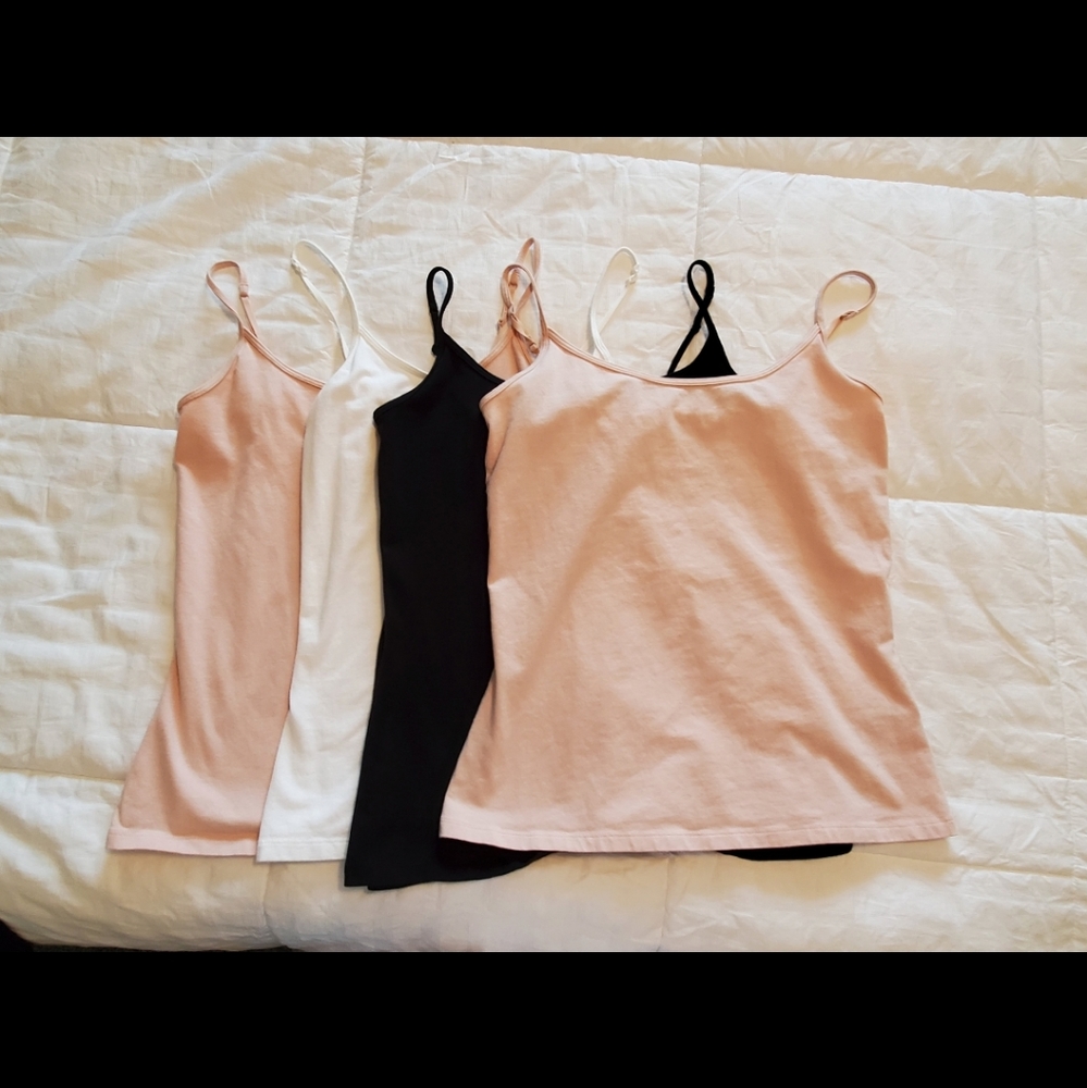 Set of 4 slim fit Camisoles.